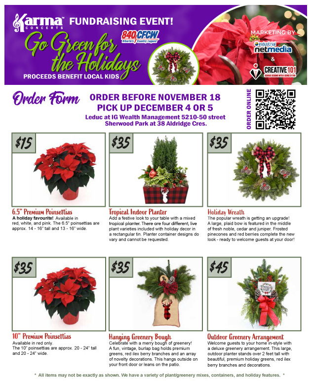 Order your Holiday Arrangements today!